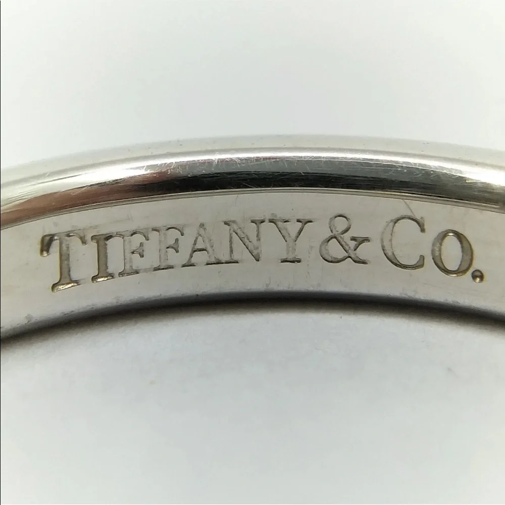 Tiffany & Co. 1p diamond Elsa Peretti stacking band ring (Platinum) - Picture 5 of 6